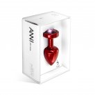 Анальная пробка со стразом Diogol ANNI round red Рубин 25мм photo 2