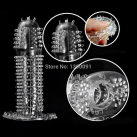 Силиконовая многоразовая насадка на пенис photo 6