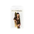 Бодистокинг Penthouse High stakes S/L Black, мини-платье, цветочный декор, глубокое декольте, чулки photo 3