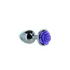 Металлическая анальная пробка Lux Active с розой - Rose Anal Plug - Purple, вибропуля в подарок photo 2