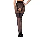 Колготки с открытым доступом, ажурные трусики и подвязки TIOPEN 013 black 5 (20/40 den) — Passion photo 2