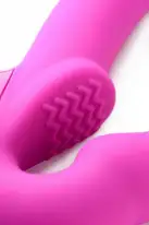 Evoke Rechargeable Vibrating Silicone Strapless Strap On - страпон 24.7х4 см. photo 4