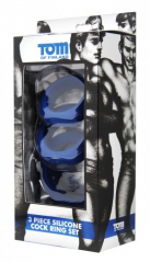 Tom of Finland 3 Piece Silicone Cock Ring Set - эрекционные кольца photo 4