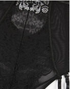 Admas эротическое боди с кружевом и подвязками, S black photo 4