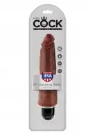 Реалистичный вибратор King Cock 8'' Vibr Stiffy, 21х6 см, коричневый photo 3