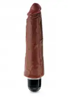 Реалистичный вибратор King Cock 8'' Vibr Stiffy, 21х6 см, коричневый photo 1