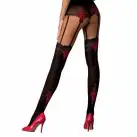 Колготки с эффектом чулок на подвязках Passion TI112 nero-roso 1/2 (60/20 den) photo 1